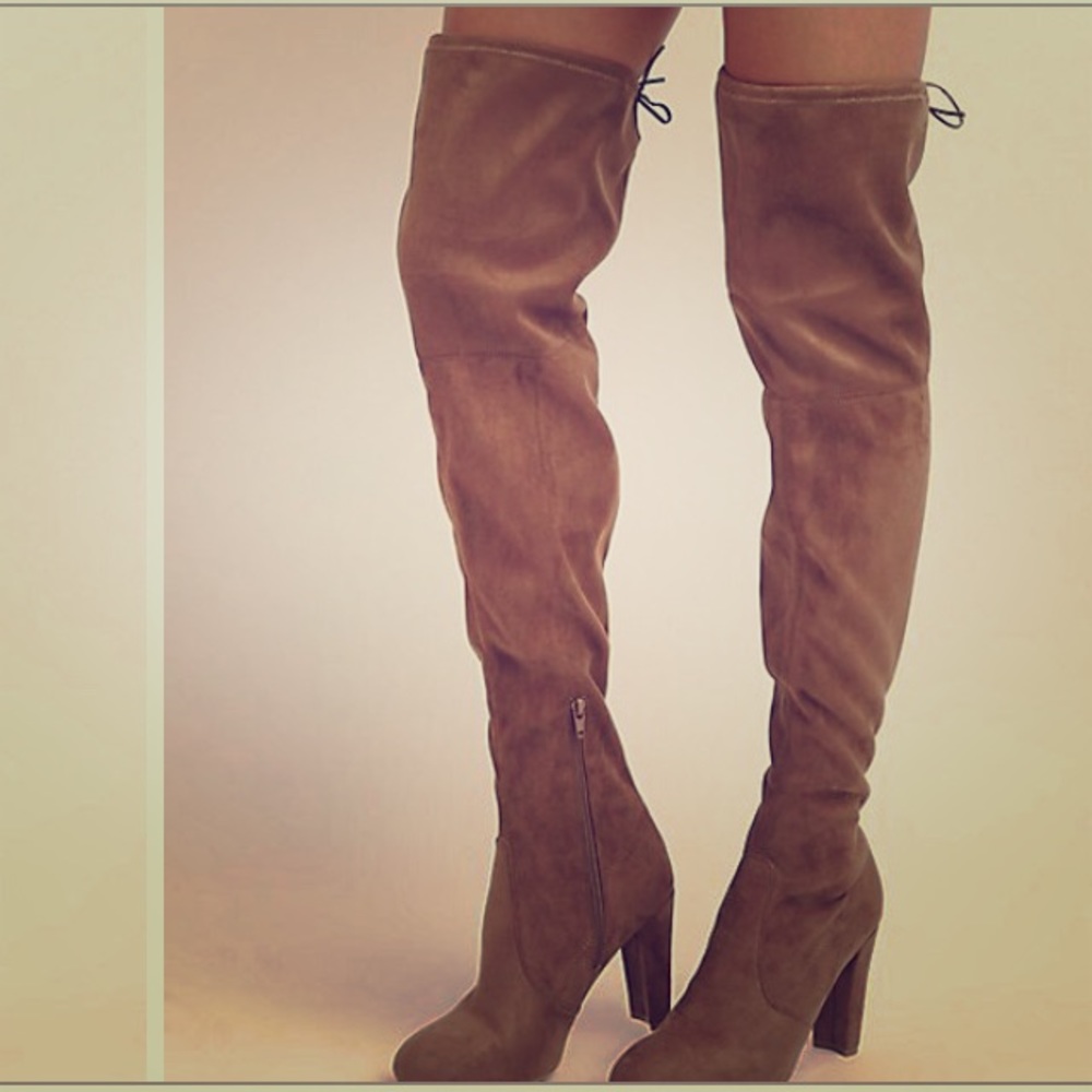 Tie-Back Over-The-Knee Boots.